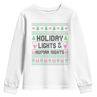 Christmas Lights For Human Rights Youth Sweatshirt Equality Supporter Gift - Wonder Print Shop