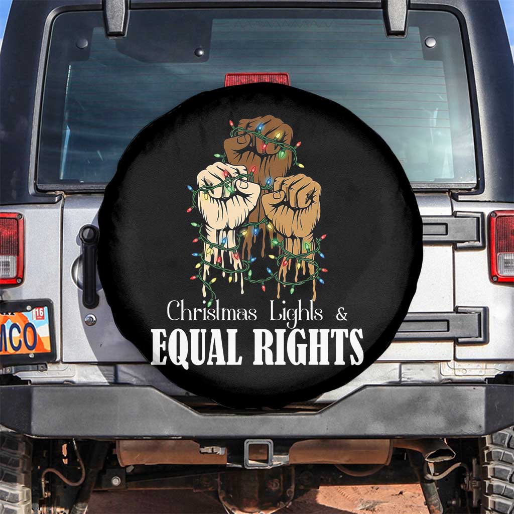 Christmas Lights And Equal Rights Spare Tire Cover Diversity Xmas Gift - Wonder Print Shop