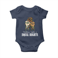 Christmas Lights And Equal Rights Baby Onesie Diversity Xmas Gift - Wonder Print Shop