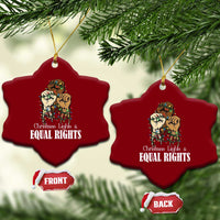 Christmas Lights And Equal Rights Ceramic Ornament Diversity Xmas Gift - Wonder Print Shop