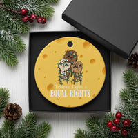 Christmas Lights And Equal Rights Ceramic Ornament Diversity Xmas Gift - Wonder Print Shop