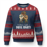 Xmas Lights And Equal Rights Ugly Christmas Sweater Diversity Xmas Gift - Wonder Print Shop