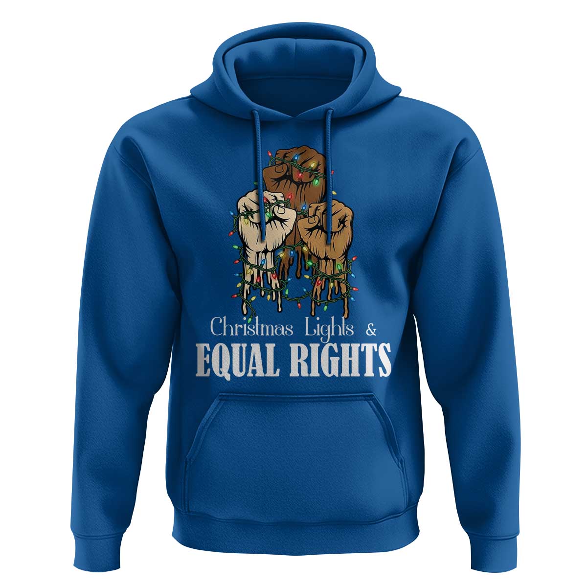 Christmas Lights And Equal Rights Hoodie Diversity Xmas Gift - Wonder Print Shop