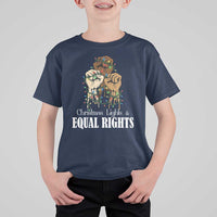 Christmas Lights And Equal Rights T Shirt For Kid Diversity Xmas Gift - Wonder Print Shop