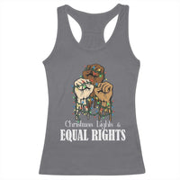 Christmas Lights And Equal Rights Racerback Tank Top Diversity Xmas Gift - Wonder Print Shop