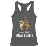Christmas Lights And Equal Rights Racerback Tank Top Diversity Xmas Gift - Wonder Print Shop