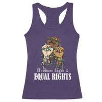 Christmas Lights And Equal Rights Racerback Tank Top Diversity Xmas Gift - Wonder Print Shop