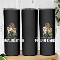 Christmas Lights And Equal Rights Skinny Tumbler Diversity Xmas Gift - Wonder Print Shop