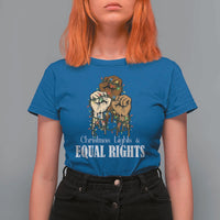 Christmas Lights And Equal Rights T Shirt For Women Diversity Xmas Gift - Wonder Print Shop