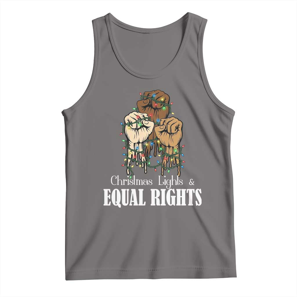 Christmas Lights And Equal Rights Tank Top Diversity Xmas Gift - Wonder Print Shop