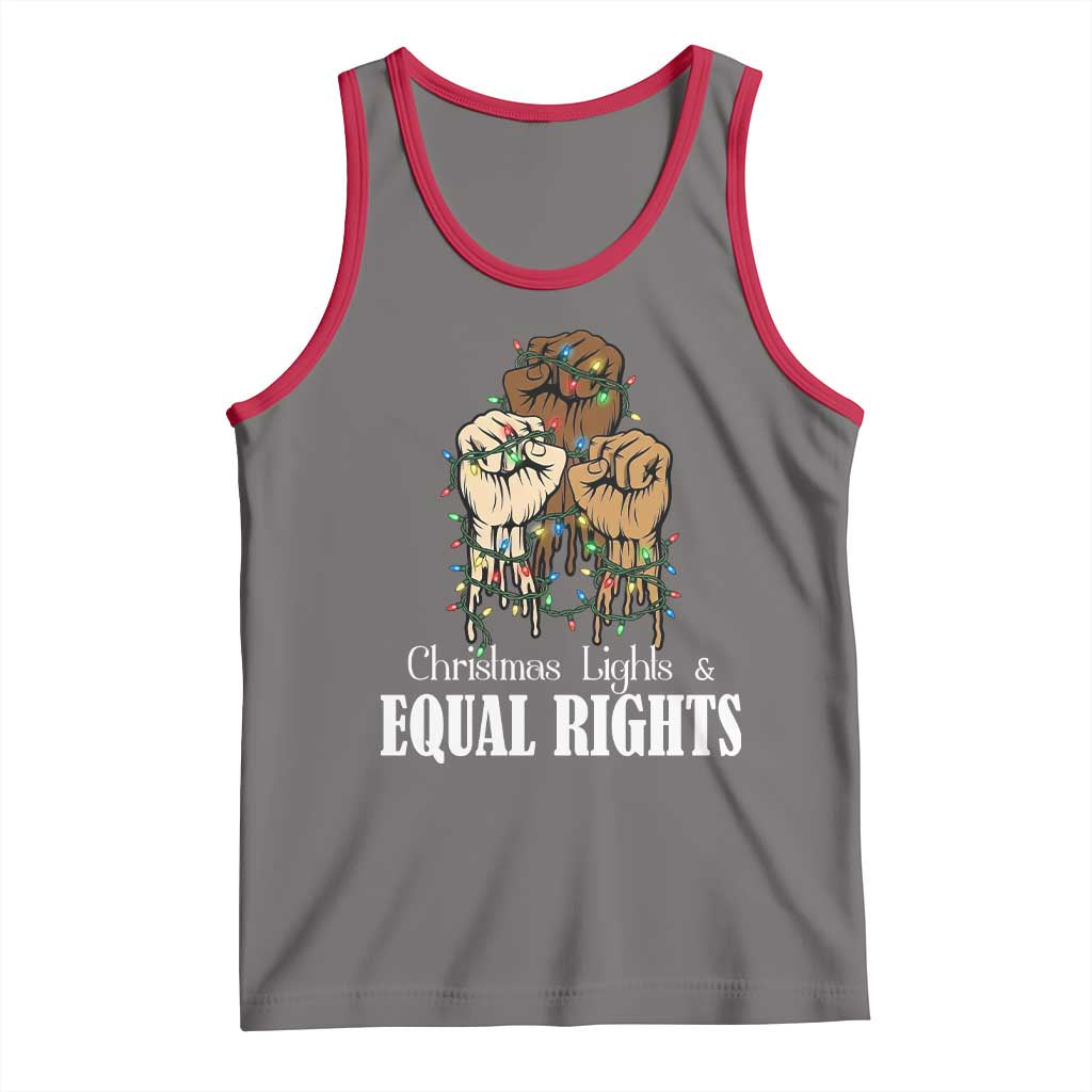 Christmas Lights And Equal Rights Tank Top Diversity Xmas Gift - Wonder Print Shop