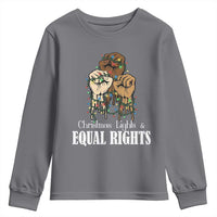Christmas Lights And Equal Rights Youth Sweatshirt Diversity Xmas Gift - Wonder Print Shop
