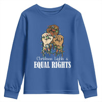 Christmas Lights And Equal Rights Youth Sweatshirt Diversity Xmas Gift - Wonder Print Shop