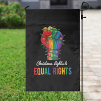 Christmas Lights Equal Rights Garden Flag LGBT Hands Supporter Gift - Wonder Print Shop