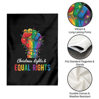 Christmas Lights Equal Rights Garden Flag LGBT Hands Supporter Gift - Wonder Print Shop
