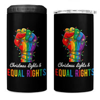 Christmas Lights Equal Rights 4 in 1 Can Cooler Tumbler LGBT Hands Supporter Gift - Wonder Print Shop