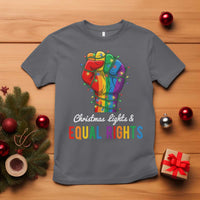 Christmas Lights Equal Rights T Shirt LGBT Hands Supporter Gift - Wonder Print Shop