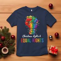 Christmas Lights Equal Rights T Shirt LGBT Hands Supporter Gift - Wonder Print Shop