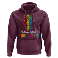 Christmas Lights Equal Rights Hoodie LGBT Hands Supporter Gift - Wonder Print Shop