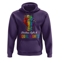 Christmas Lights Equal Rights Hoodie LGBT Hands Supporter Gift - Wonder Print Shop