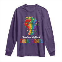 Christmas Lights Equal Rights Long Sleeve Shirt LGBT Hands Supporter Gift - Wonder Print Shop