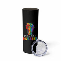 Christmas Lights Equal Rights Skinny Tumbler LGBT Hands Supporter Gift - Wonder Print Shop