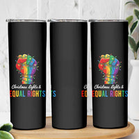Christmas Lights Equal Rights Skinny Tumbler LGBT Hands Supporter Gift - Wonder Print Shop
