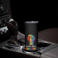 Christmas Lights Equal Rights Skinny Tumbler LGBT Hands Supporter Gift - Wonder Print Shop