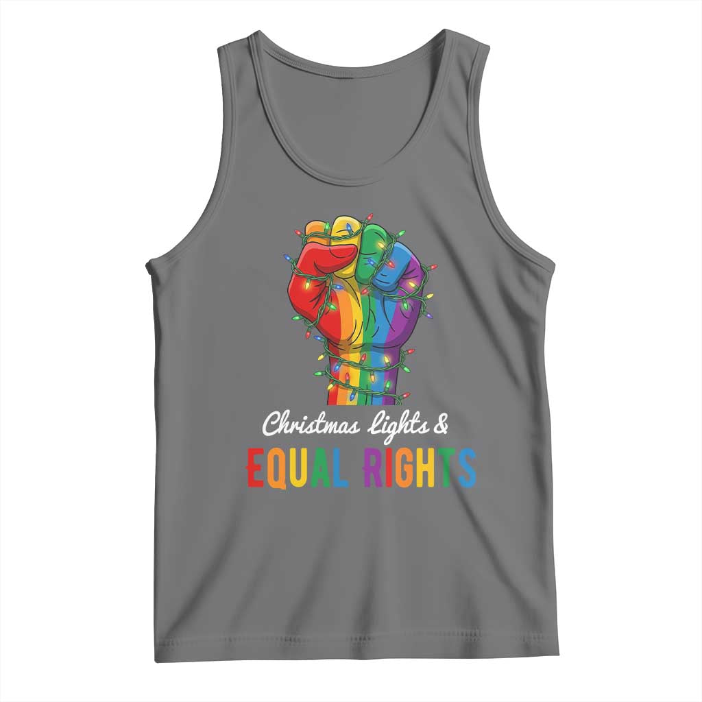 Christmas Lights Equal Rights Tank Top LGBT Hands Supporter Gift - Wonder Print Shop
