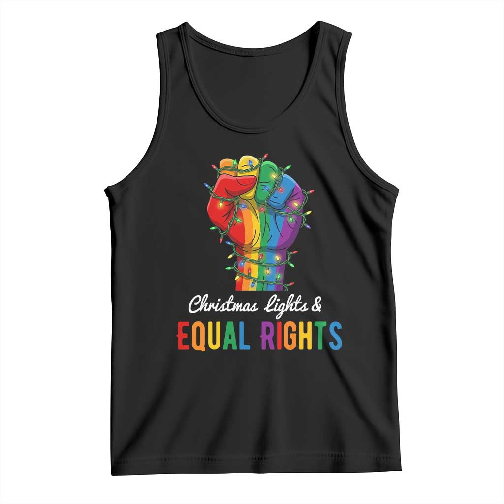 Christmas Lights Equal Rights Tank Top LGBT Hands Supporter Gift - Wonder Print Shop