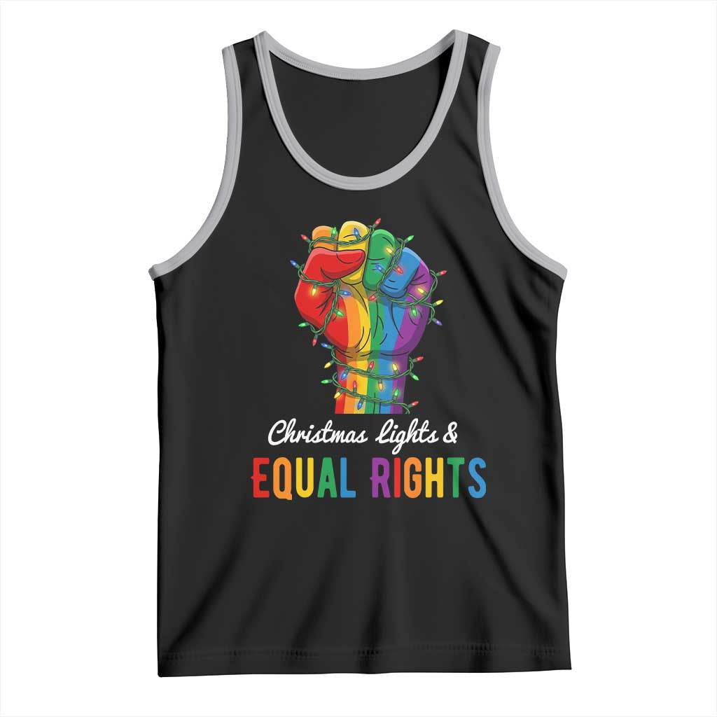 Christmas Lights Equal Rights Tank Top LGBT Hands Supporter Gift - Wonder Print Shop