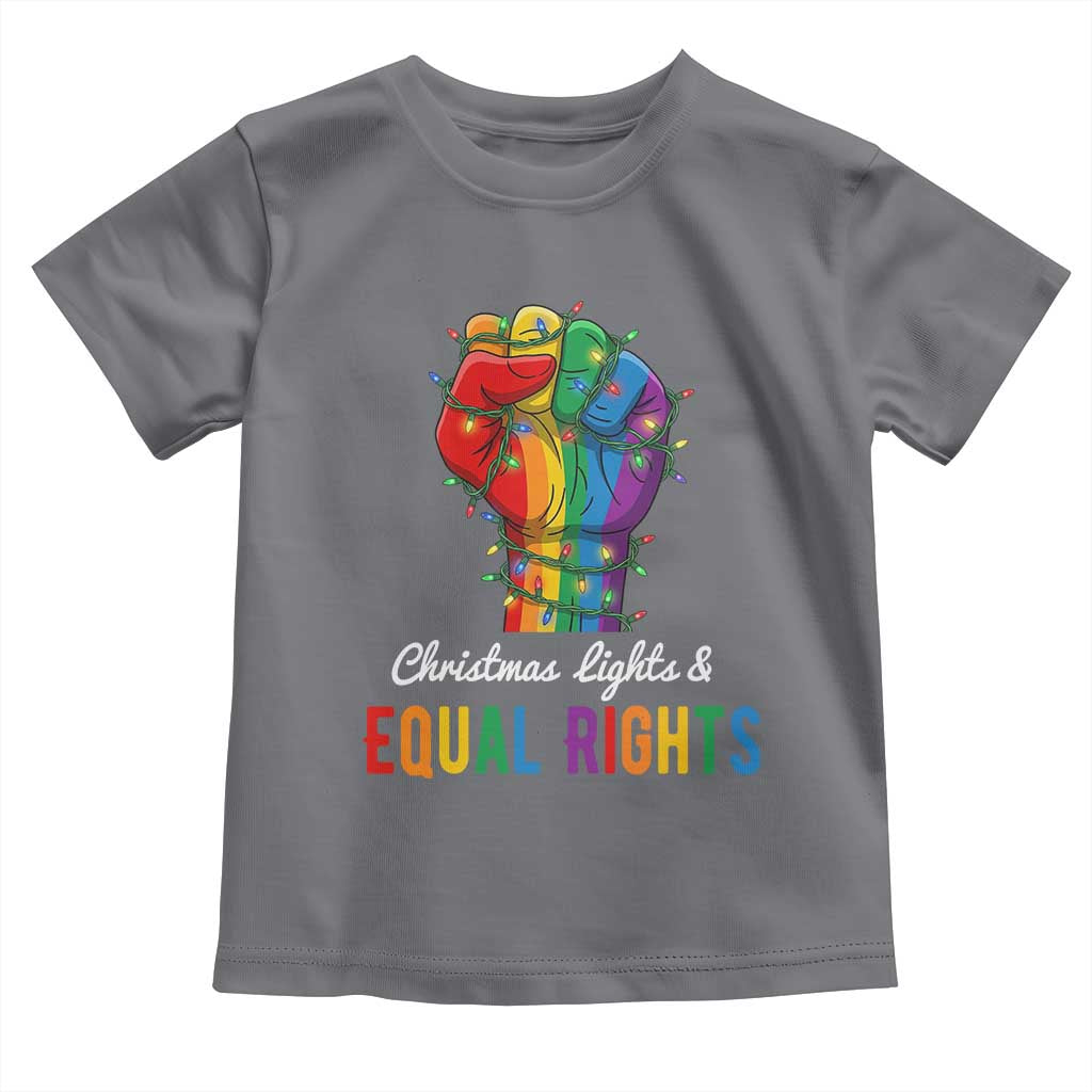 Christmas Lights Equal Rights Toddler T Shirt LGBT Hands Supporter Gift - Wonder Print Shop