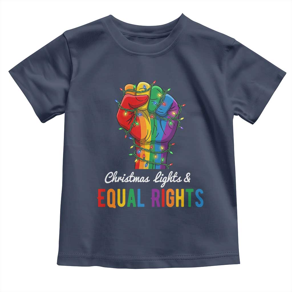 Christmas Lights Equal Rights Toddler T Shirt LGBT Hands Supporter Gift - Wonder Print Shop