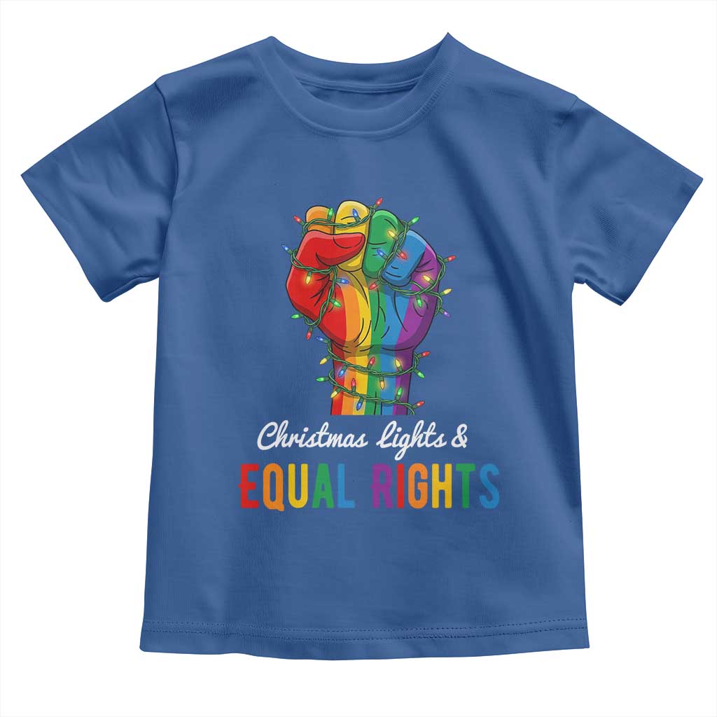 Christmas Lights Equal Rights Toddler T Shirt LGBT Hands Supporter Gift - Wonder Print Shop
