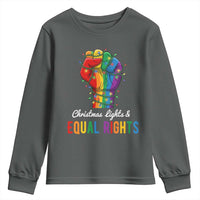 Christmas Lights Equal Rights Youth Sweatshirt LGBT Hands Supporter Gift - Wonder Print Shop