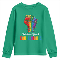 Christmas Lights Equal Rights Youth Sweatshirt LGBT Hands Supporter Gift - Wonder Print Shop