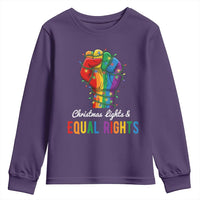 Christmas Lights Equal Rights Youth Sweatshirt LGBT Hands Supporter Gift - Wonder Print Shop