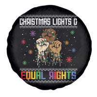 Christmas Lights And Equal Rights Ugly Sweater Spare Tire Cover Xmas Activism Gift - Wonder Print Shop