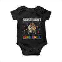 Christmas Lights And Equal Rights Ugly Sweater Baby Onesie Xmas Activism Gift - Wonder Print Shop