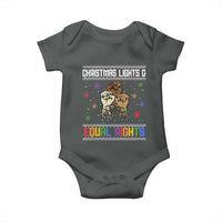 Christmas Lights And Equal Rights Ugly Sweater Baby Onesie Xmas Activism Gift - Wonder Print Shop