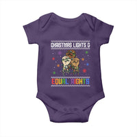 Christmas Lights And Equal Rights Ugly Sweater Baby Onesie Xmas Activism Gift - Wonder Print Shop