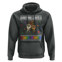 Christmas Lights And Equal Rights Ugly Sweater Hoodie Xmas Activism Gift - Wonder Print Shop