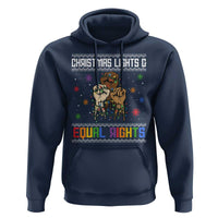 Christmas Lights And Equal Rights Ugly Sweater Hoodie Xmas Activism Gift - Wonder Print Shop
