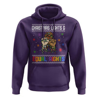 Christmas Lights And Equal Rights Ugly Sweater Hoodie Xmas Activism Gift - Wonder Print Shop