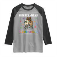 Christmas Lights And Equal Rights Ugly Sweater Raglan Shirt Xmas Activism Gift - Wonder Print Shop
