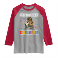 Christmas Lights And Equal Rights Ugly Sweater Raglan Shirt Xmas Activism Gift - Wonder Print Shop