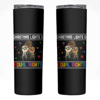 Christmas Lights And Equal Rights Ugly Sweater Skinny Tumbler Xmas Activism Gift - Wonder Print Shop