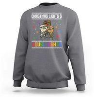 Christmas Lights And Equal Rights Ugly Sweater Sweatshirt Xmas Activism Gift - Wonder Print Shop