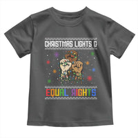 Christmas Lights And Equal Rights Ugly Sweater Toddler T Shirt Xmas Activism Gift - Wonder Print Shop