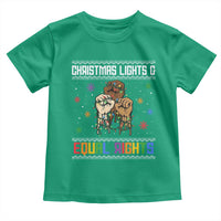 Christmas Lights And Equal Rights Ugly Sweater Toddler T Shirt Xmas Activism Gift - Wonder Print Shop